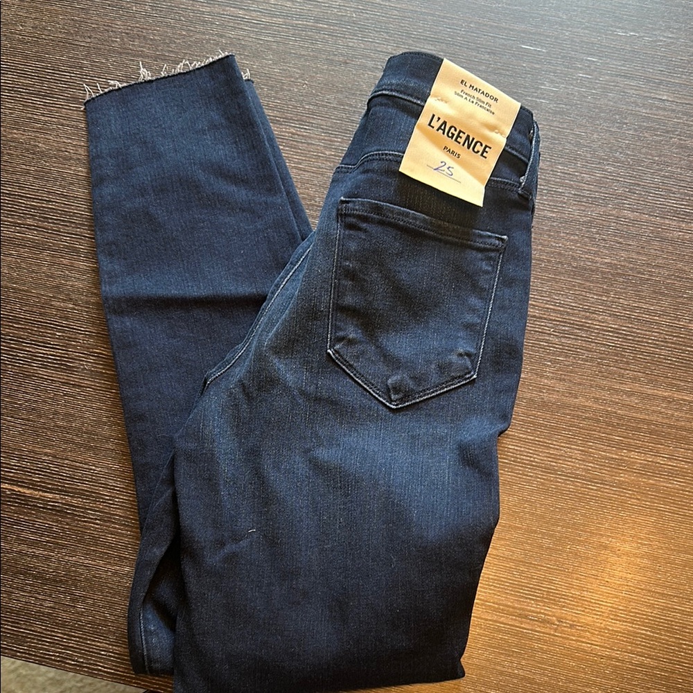 L'AGENCE Blue Straight Leg Jeans Classic Style